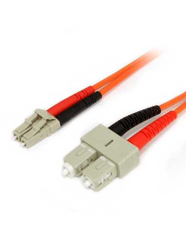 StarTech.com Cable Adaptador de Red de 1m Multimodo Dúplex Fibra Óptica LC-SC 62,5 125 - Patch Duplex