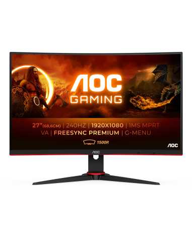 AOC G2 C27G2ZE BK pantalla para PC 68,6 cm (27") 1920 x 1080 Pixeles Full HD LED Negro, Rojo
