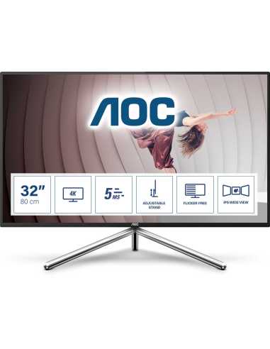 AOC U32U1 Computerbildschirm 80 cm (31.5") 3840 x 2160 Pixel 4K Ultra HD LED Schwarz