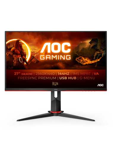AOC G2 Q27G2U BK Computerbildschirm 68,6 cm (27") 2560 x 1440 Pixel Quad HD LED Schwarz, Rot