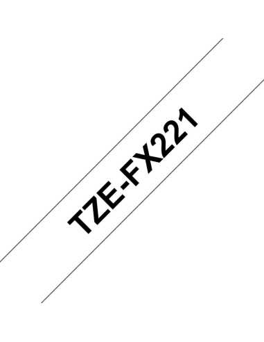 Brother TZE-FX221 Etiketten erstellendes Band Schwarz auf weiss