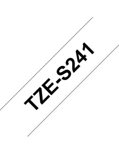 Brother TZE-S241 Etiketten erstellendes Band Schwarz auf weiss TZ
