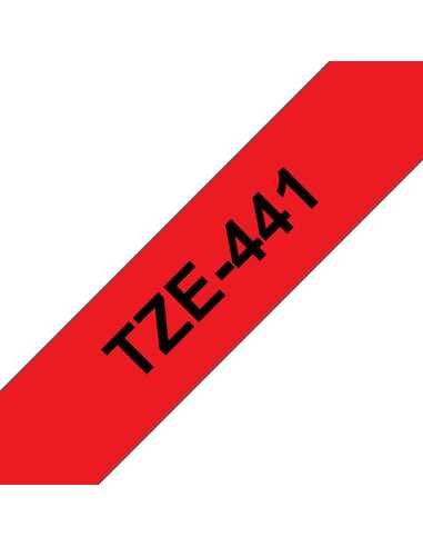 Brother TZE-441 Etiketten erstellendes Band Schwarz auf rot