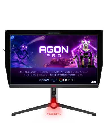 AOC AG274QXM Computerbildschirm 68,6 cm (27") 2560 x 1440 Pixel Quad HD LED Schwarz, Rot