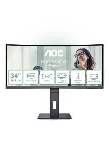 AOC CU34P3CV pantalla para PC 86,4 cm (34") 3440 x 1440 Pixeles UltraWide Quad HD LED Negro