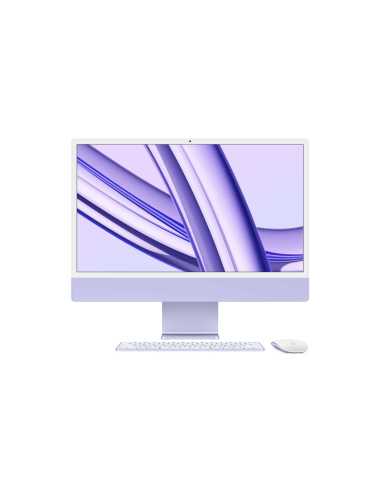 Apple iMac Apple M M3 59,7 cm (23.5") 4480 x 2520 Pixeles PC todo en uno 8 GB 1 TB SSD macOS Sonoma Wi-Fi 6E (802.11ax) Púrpura