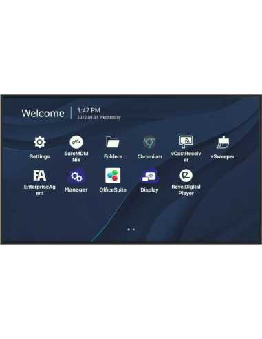 Viewsonic CDE7530 pantalla de señalización 190,5 cm (75") Wifi 450 cd   m² 4K Ultra HD Negro Procesador incorporado Android 11