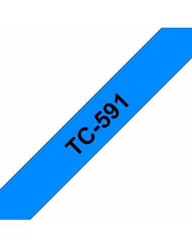 Brother TC-591 cinta para impresora de etiquetas Negro sobre azul