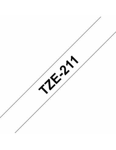 Brother TZe-211 Etiketten erstellendes Band Schwarz auf weiss