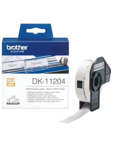 Brother DK-11204 cinta para impresora de etiquetas Negro sobre blanco