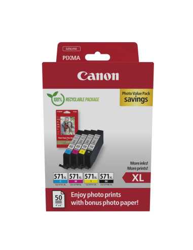 Canon CLI-571XL BK C M Y Photo Value Pack