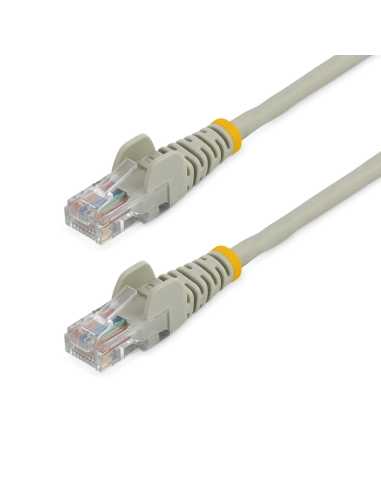 StarTech.com Cable de 2m Gris de Red Fast Ethernet Cat5e RJ45 sin Enganche - Cable Patch Snagless