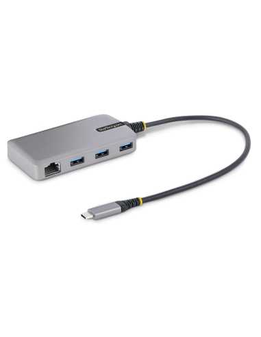StarTech.com 3 Port USB C Hub mit Ethernet - 3x USB-A 3.0 5Gbit s Anschlüsse - Gigabit Ethernet RJ45 - USB C auf USB Verteiler