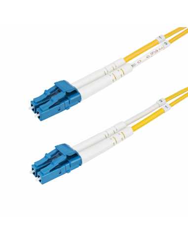 StarTech.com Cable de Fibra Óptica Dúplex LC a LC (UPC) OS2 Monomodo de 25m - 9 125µm - 100G - Resistente a Dobleces - Low