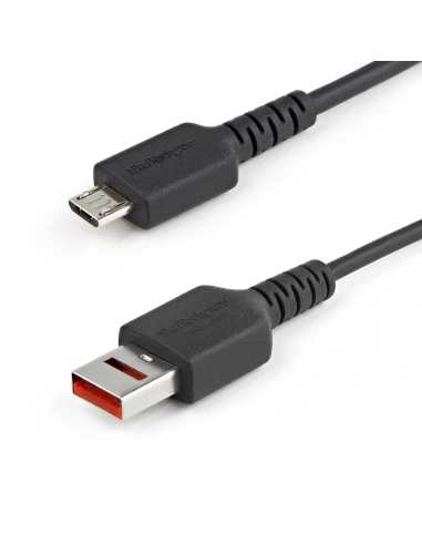 StarTech.com Cable de 1m Adaptador Bloqueador USB de Datos – Adaptador USB a Micro USB de Carga Segura – Micro USBC Solo de