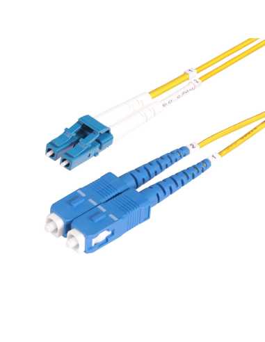 StarTech.com Cable de Fibra Óptica LC a SC (UPC) OS2 Monomodo 9 125µm 100G LSZH Dúplex de 25m - Low Insertion Loss - Resistente