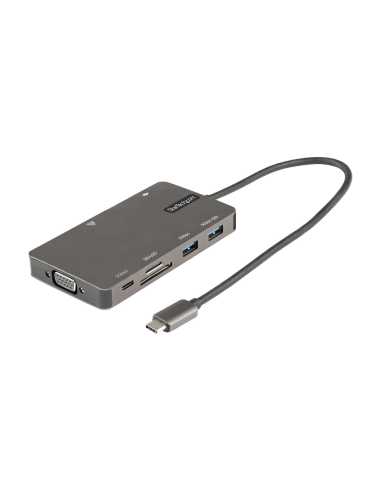 StarTech.com USB C Multiport Adapter - USB C auf HDMI 4K 30Hz VGA Reiseadapter Docking station - 5Gbit s USB 3.0 Hub (USB A USB