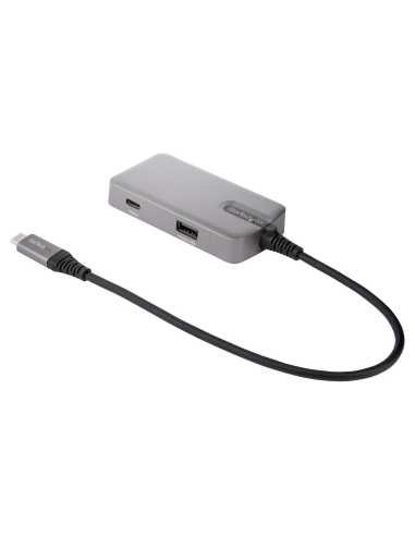 StarTech.com Adaptador Multipuertos USB C - USB-C a HDMI 2.0 4K 60Hz, PD con Paso de 100W - Hub USB de 3 Puertos de 10Gbps -