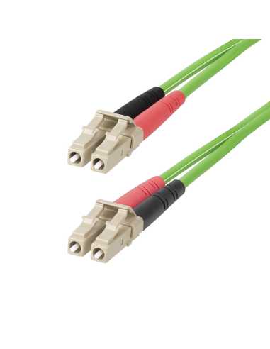 StarTech.com Cable de Fibra Óptica LC a LC (UPC) OM5 Multimodo 2m - Dúplex 50 125µm LOMMF Tipo Cremallera VCSEL 40G 100G - No