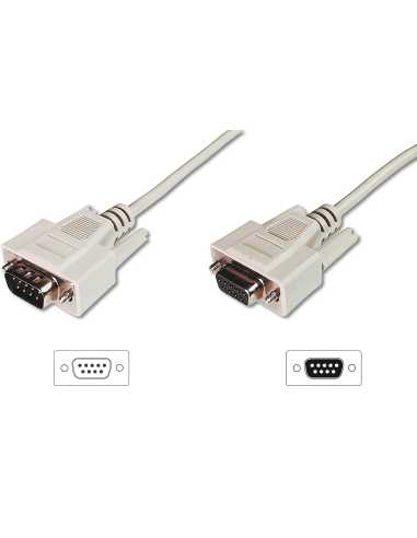 Digitus Cable de extensión Datatransfer, D-Sub9 M - D-Sub9 H