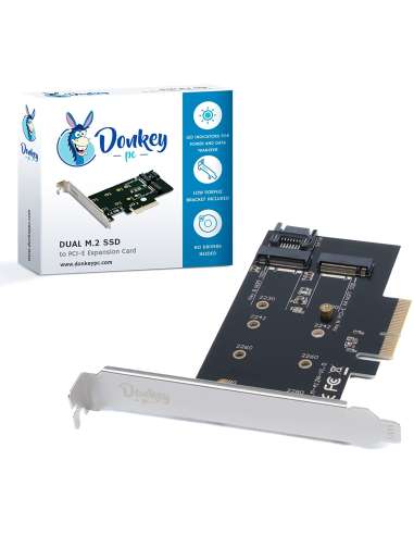 Donkey pc PCIe Exasy-Karte, 2 x NVME SSD zu PCI-e 3.0 X4