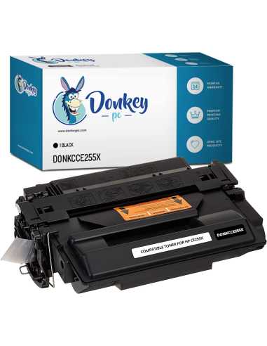Donkey pc Kompatible Tonerkartusche für HP CE255X 55X, Schwarz