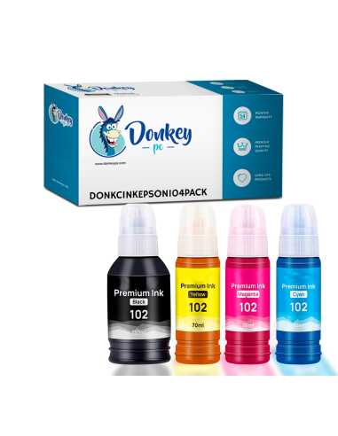 Donkey pc Tinte Kompatibel für Epson 104 Tintenflasche Multipack für Epson EcoTank