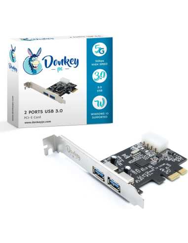 Donkey pc PCI-E auf USB 3.0 Controller-Karte USB 3.0 pci Express mit 2 Ports USB 3.0