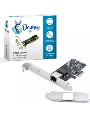 Donkey PC - 1 GB GIGABIT PCI Express netzwerkkarte mit bis zu 1000 Mbit/s mit Realtek RTL8111C