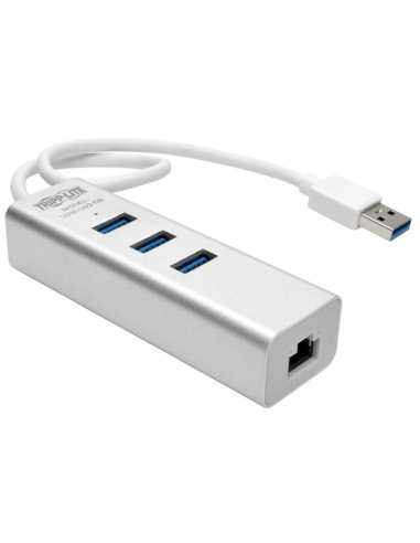 Tripp Lite U336-U03-GB USB 3.0 SuperSpeed zu Gigabit-Ethernet-NIC-Netzwerkadapter mit USB 3.0 Hub 3 Anschlüssen