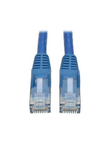 Tripp Lite N201-003-BL50BP Cat6-Gigabit-Ethernet-Kabel (UTP) hakenlos, anvulkanisiert (RJ45 Stecker Stecker), Blau, 0,91 m,