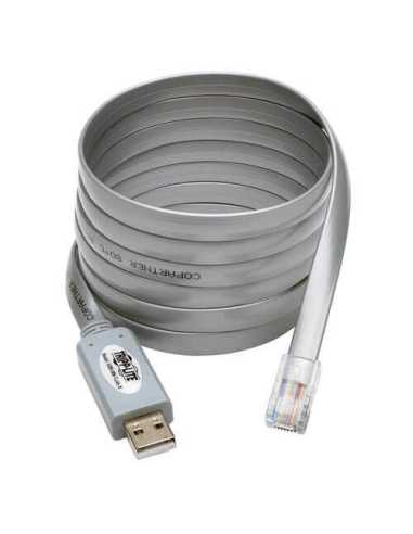 Tripp Lite U209-006-RJ45-X Cable Rollover USB-A a RJ45 Serial (M M) - Compatible con Cisco, 250 Kbps, 1.83 m [6 pies], Gris