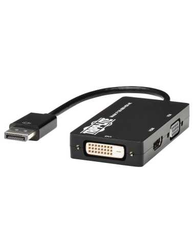 Tripp Lite P136-06N-HDV-4K All-in-One-Konverteradapter DisplayPort-auf-VGA DVI HDMI, DP ver 1.2, 4K 30 Hz HDMI