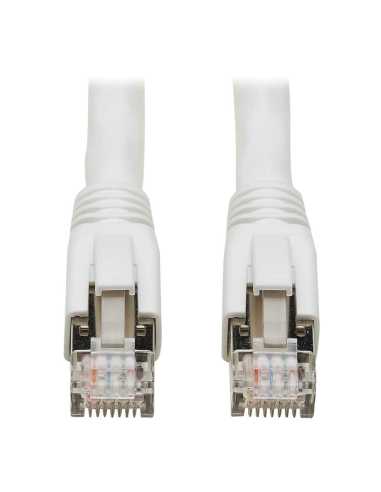 Tripp Lite N272-015-WH Cat8 25G 40G zertifiziertes hakenloses geschirmtes S FTP-Ethernet-Kabel (RJ45 Stecker Stecker), PoE,