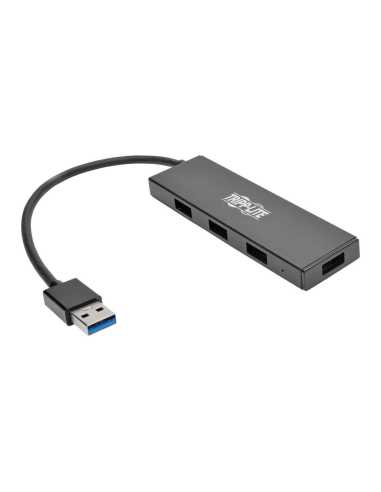 Tripp Lite U360-004-SLIM Ultraschlanker, tragbarer USB 3.0 SuperSpeed-Hub mit 4 Anschlüssen