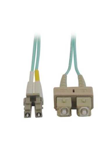 Tripp Lite N816-03M cable de fibra optica 3 m 2x SC 2x LC OM3 Beige, Turquesa