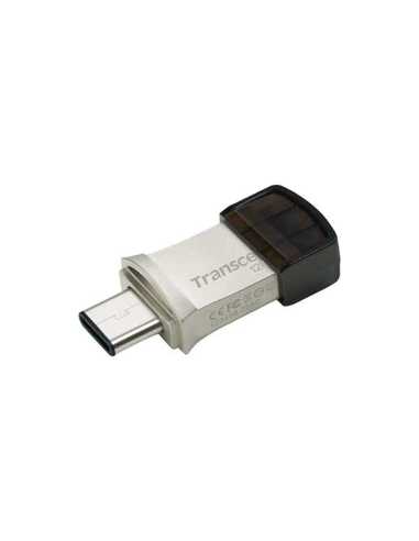 Transcend JetFlash 890 unidad flash USB 128 GB USB Type-A   USB Type-C 3.2 Gen 1 (3.1 Gen 1) Negro, Plata