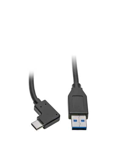 Tripp Lite U428-003-CRA USB-C-zu-USB-A-Kabel (Stecker Stecker), rechtwinkliges C, USB 3.2 Gen 1 (5 Gbit s), Thunderbolt