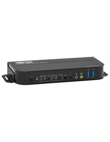 Tripp Lite B005-HUA2-K HDMI USB KVM-Switch mit 2 Anschlüssen - 4K 60 Hz, HDR, HDCP 2.2, IR, DP 1.4, USB-Freigabe, USB 3.0-Kabel