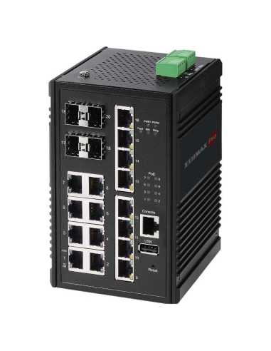 Edimax IGS-5416P Netzwerk-Switch Managed Gigabit Ethernet (10 100 1000) Power over Ethernet (PoE) Schwarz