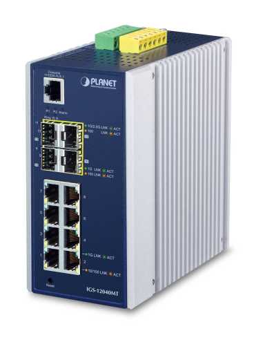 PLANET Industrial L2 Managed Switch 8-Port 10 100 1000T 4-Port 100 1000X SFP