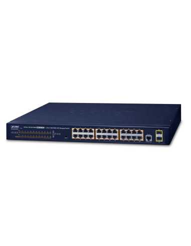 PLANET GS-4210-24P2S Netzwerk-Switch Managed L2 L4 Gigabit Ethernet (10 100 1000) Power over Ethernet (PoE) 1U Blau
