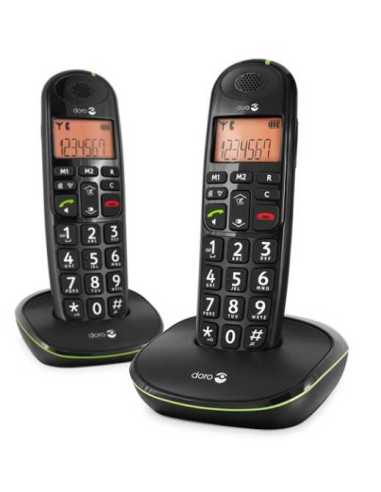Doro PhoneEasy 100w Duo DECT-Telefon Schwarz