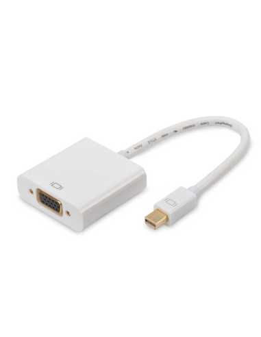 Ednet DisplayPort Adapterkabel, mini DP - HD15 St Bu, 0.15m, DP 1.1a kompatibel, CE, gold, we