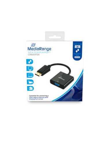 MediaRange MRCS173 Videokabel-Adapter 0,15 m VGA (D-Sub) DisplayPort Schwarz
