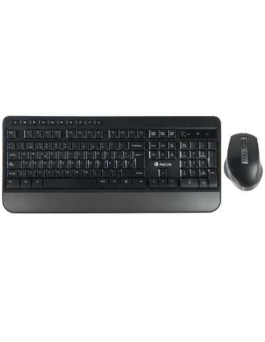 NGS SPELL KIT Tastatur Maus enthalten USB + Bluetooth QWERTY Spanisch Schwarz