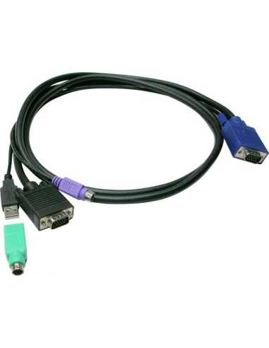LevelOne ACC-3202 cable para video, teclado y ratón (kvm) Negro 3 m