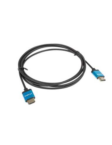 Lanberg CA-HDMI-22CU-0005-BK cable HDMI 0,5 m HDMI tipo A (Estándar) Negro, Azul