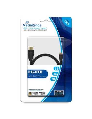 MediaRange MRCS165 HDMI-Kabel 1,5 m HDMI Typ A (Standard) HDMI Type C (Mini) Schwarz