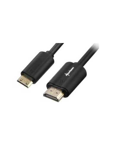 Sharkoon 2m, HDMI Mini HDMI HDMI-Kabel HDMI Typ A (Standard) HDMI Type C (Mini) Schwarz